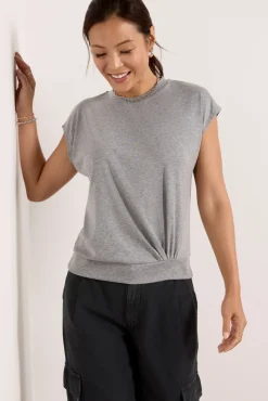 Tops & Tees<EVEREVE Lara Twist Muscle Tee Heathergrey