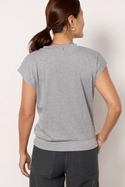 Tops & Tees<EVEREVE Lara Twist Muscle Tee Heathergrey