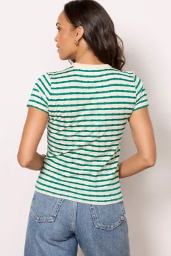 Tops & Tees<NATION LTD Laurence Vintage Tee Porcelain/Green