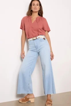 Tops & Tees<EVEREVE Layla Short Sleeve Top Rust