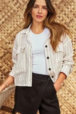 Skirts<EVEREVE Layla Stretch Linen Skort Black