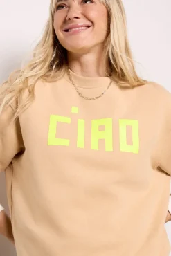 Sweatshirts<CLARE V. Le Drop Sweatshirt Sand