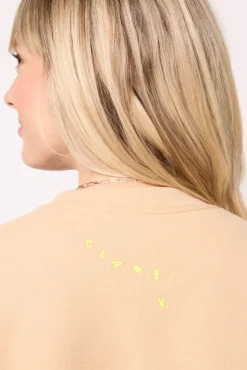 Sweatshirts<CLARE V. Le Drop Sweatshirt Sand