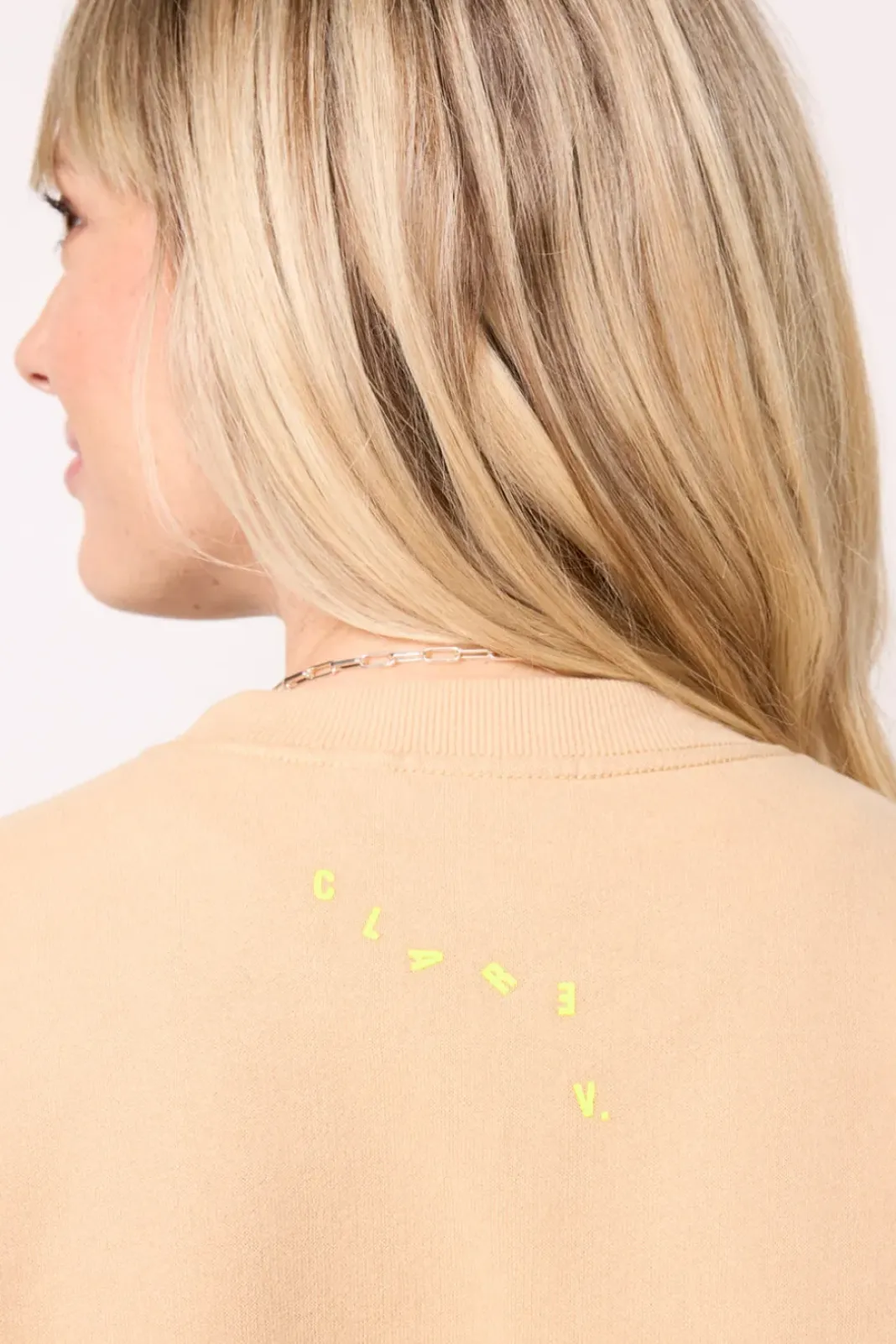 Sweatshirts<CLARE V. Le Drop Sweatshirt Sand