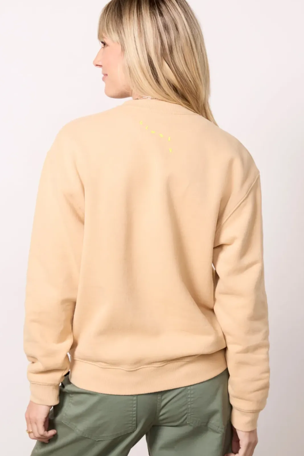 Sweatshirts<CLARE V. Le Drop Sweatshirt Sand