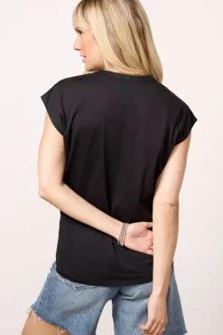 Tops & Tees<FRAME Le Mid Rise V Black
