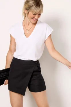 Tops & Tees<FRAME Le Mid Rise V Blanc