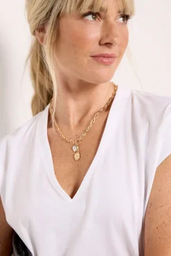 Tops & Tees<FRAME Le Mid Rise V Blanc