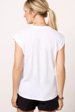 Tops & Tees<FRAME Le Mid Rise V Blanc