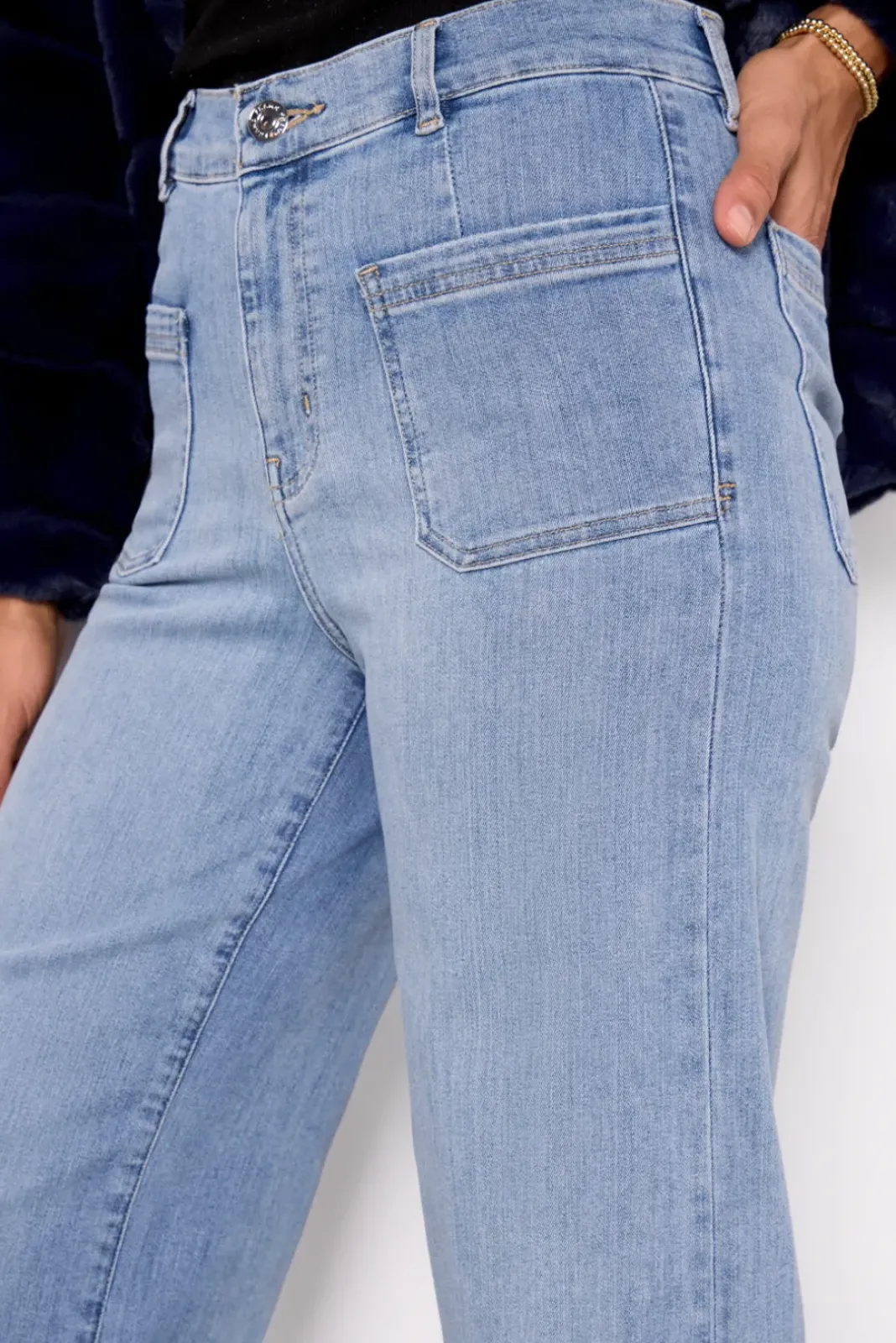 Jeans<FRAME Le Slim Palazzo Bardot Pocket Wilsonclean