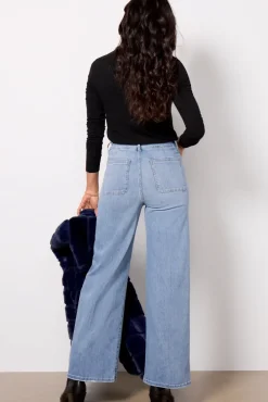 Jeans<FRAME Le Slim Palazzo Bardot Pocket Wilsonclean
