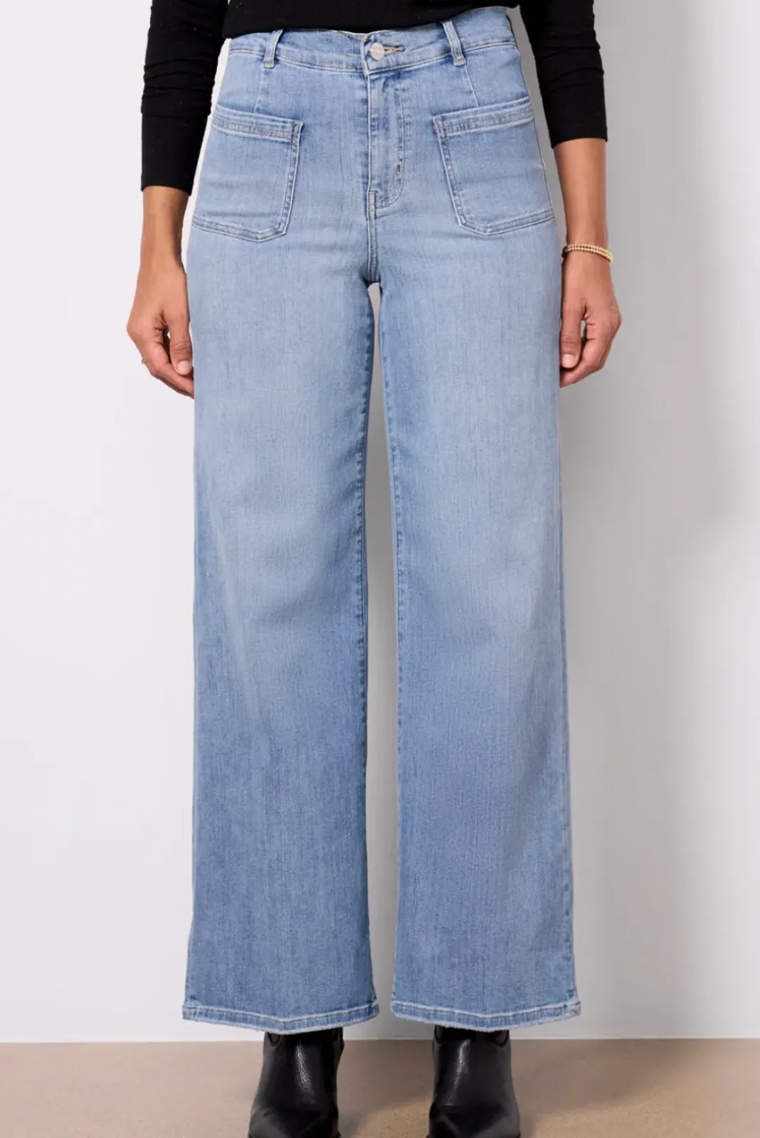 Jeans<FRAME Le Slim Palazzo Bardot Pocket Wilsonclean