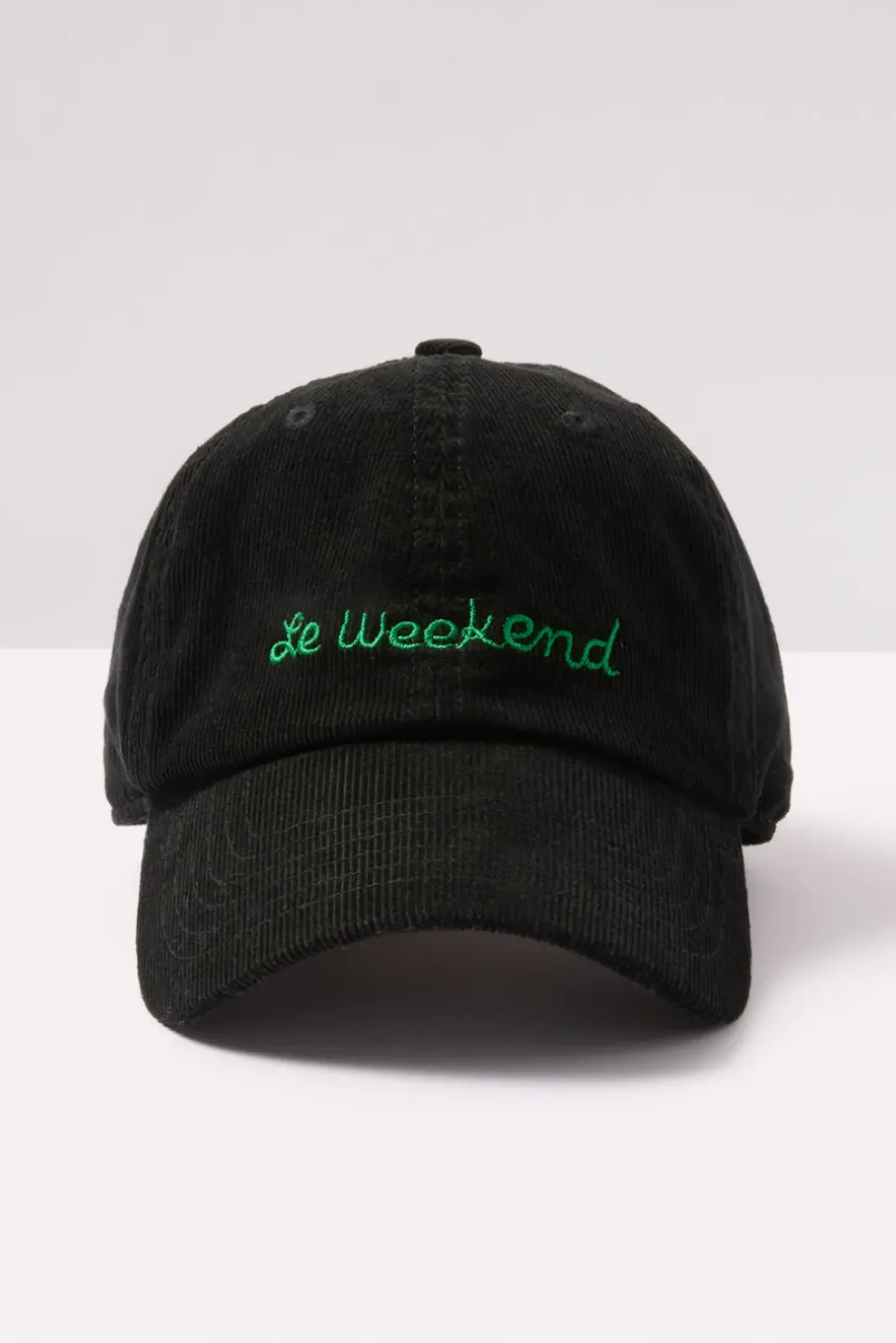 Hats<CLARE V. Le Weekend Baseball Hat Black/Green
