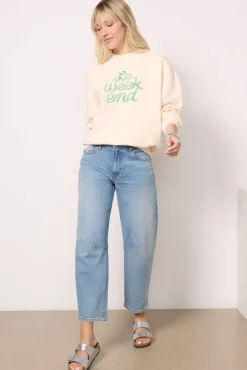 Sweatshirts<CLARE V. Le Weekend Oversized Sweatshirt Cream