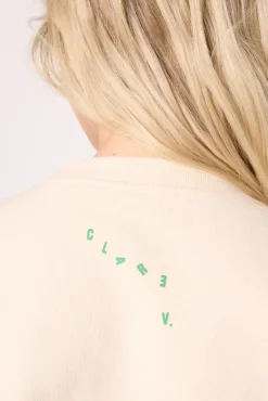 Sweatshirts<CLARE V. Le Weekend Oversized Sweatshirt Cream