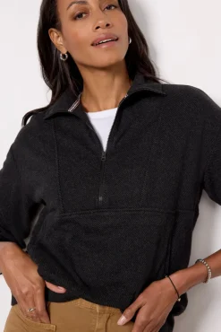 Sweatshirts<FAHERTY Legend Half Zip Sweatshirt Heatheredblacktwill