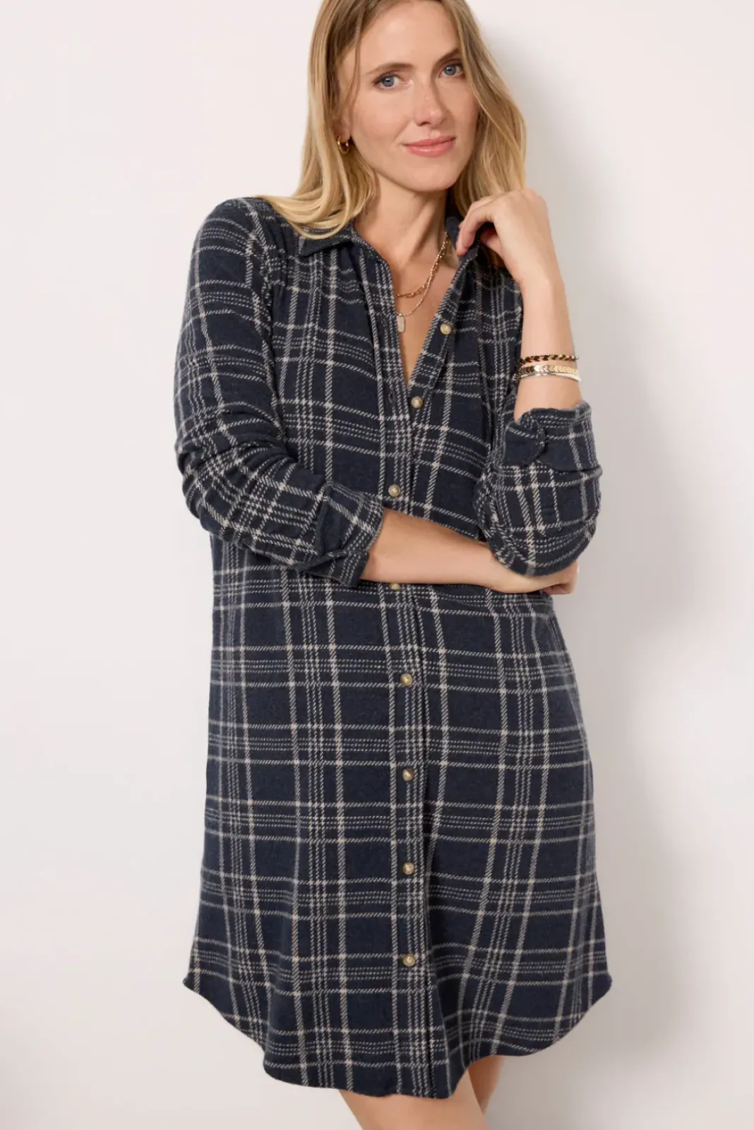 Dresses<FAHERTY Legend Sweater Dress Dakotaplaid