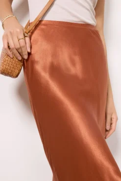 Skirts<MICHAEL STARS Leila Bias Cut Midi Skirt Toffee