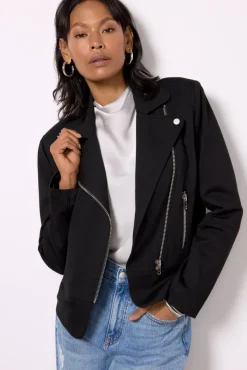 Blazers & Jackets<EVEREVE Lena Moto Jacket Black