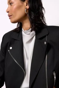 Blazers & Jackets<EVEREVE Lena Moto Jacket Black