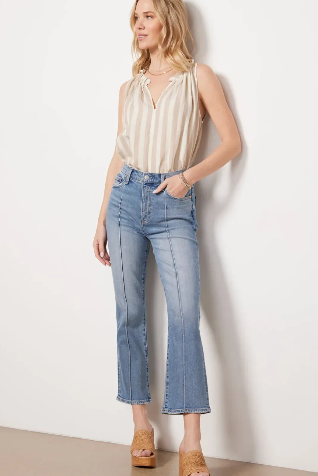 Jeans<PISTOLA Lennon Crop Boot Essence