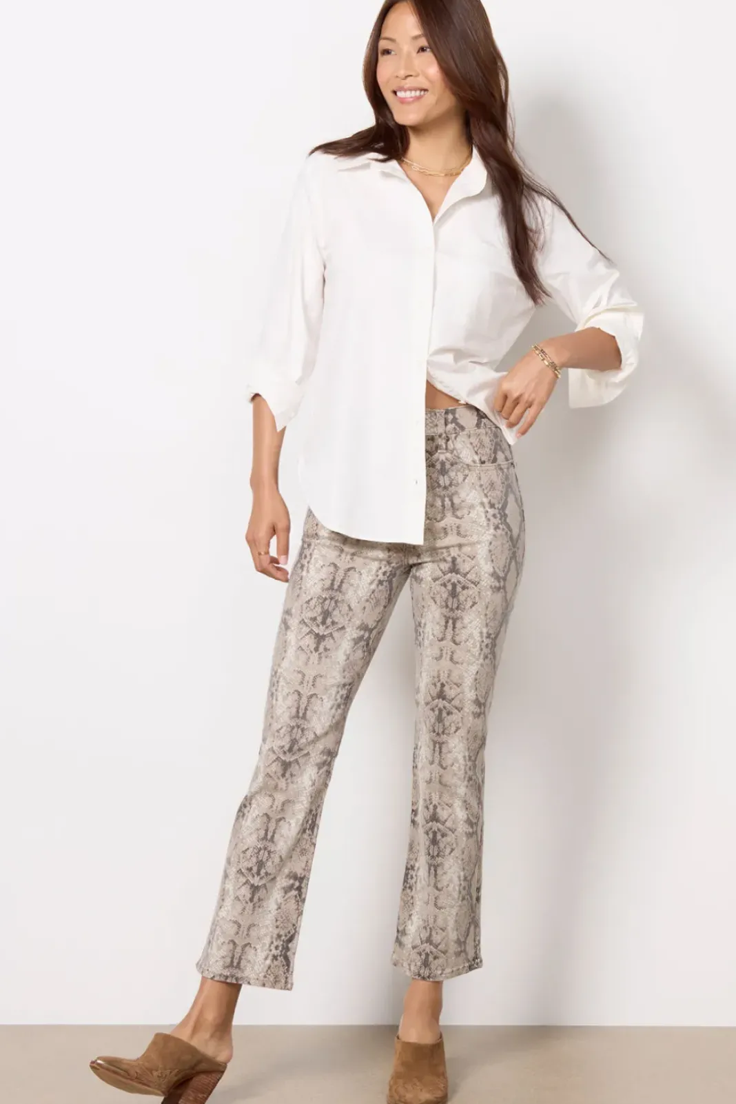 Jeans<PISTOLA Lennon Crop Boot Python