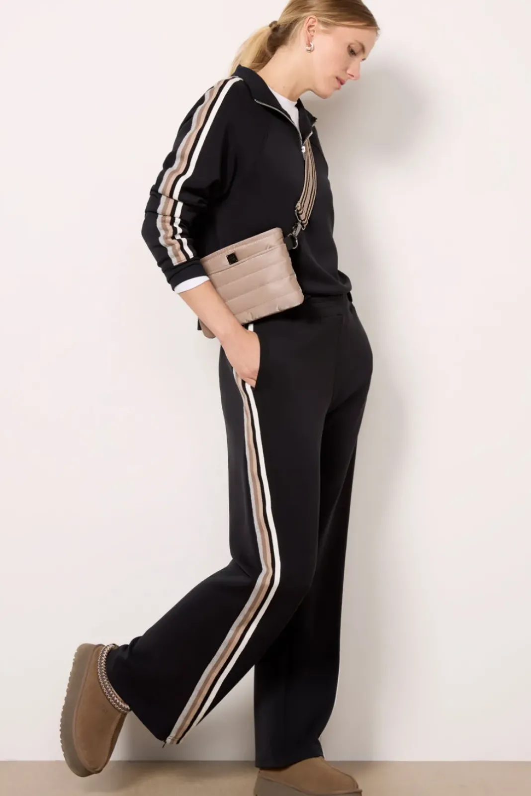 Matching Sets<SPIRITUAL GANGSTER Lennon Half Zip Sweatshirt Black