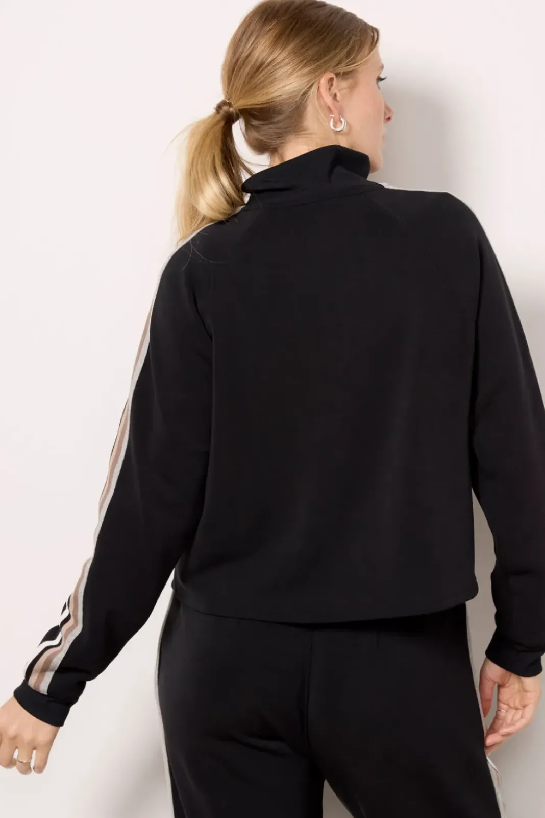 Matching Sets<SPIRITUAL GANGSTER Lennon Half Zip Sweatshirt Black