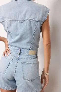 Jumpsuits & Rompers<PISTOLA Lenox Romper Denim