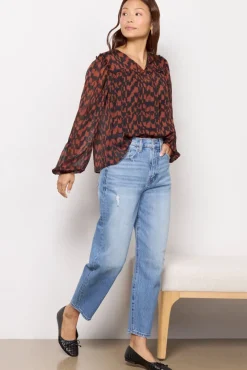 Tops & Tees<EVEREVE Leo Blouse Brown/Black