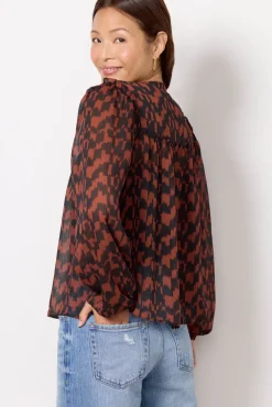 Tops & Tees<EVEREVE Leo Blouse Brown/Black