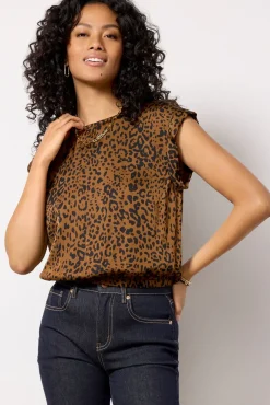 Tops & Tees<CLOTH AND STONE Leopard Blouse Goldenspots