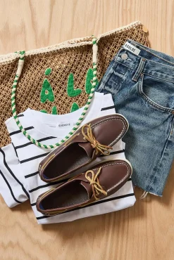Bags<CLARE V. L`ete Tote Tan/Green
