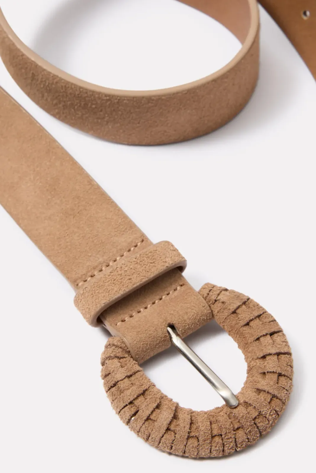 Belts<EVEREVE Liana Woven Buckle Belt Tansuede