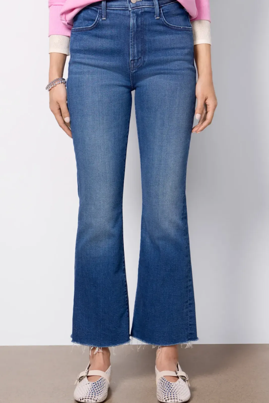 Jeans<MOTHER Lil Hustler Flood Fray Whateveryouwant