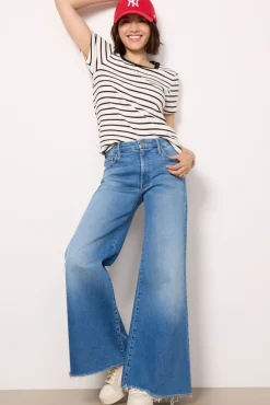 Jeans<MOTHER Lil Roller Fray Workhardplayhard