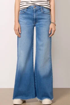Jeans<MOTHER Lil Roller Fray Workhardplayhard