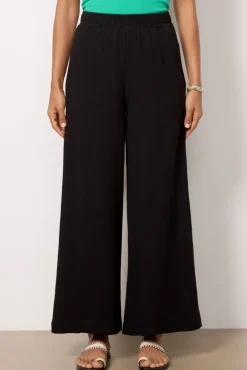 Pants & Leggings<EVEREVE Lily Wide Leg Gauze Pant Black
