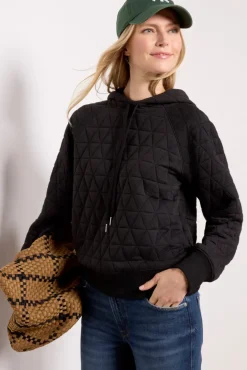 Sweatshirts<EVEREVE Lindsay Quilted Hoodie Black