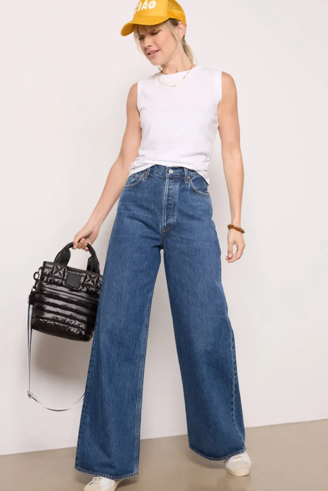Tops & Tees<MICHAEL STARS Lola Ruched Tank White