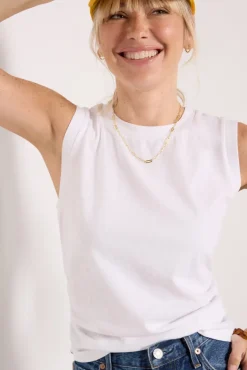 Tops & Tees<MICHAEL STARS Lola Ruched Tank White