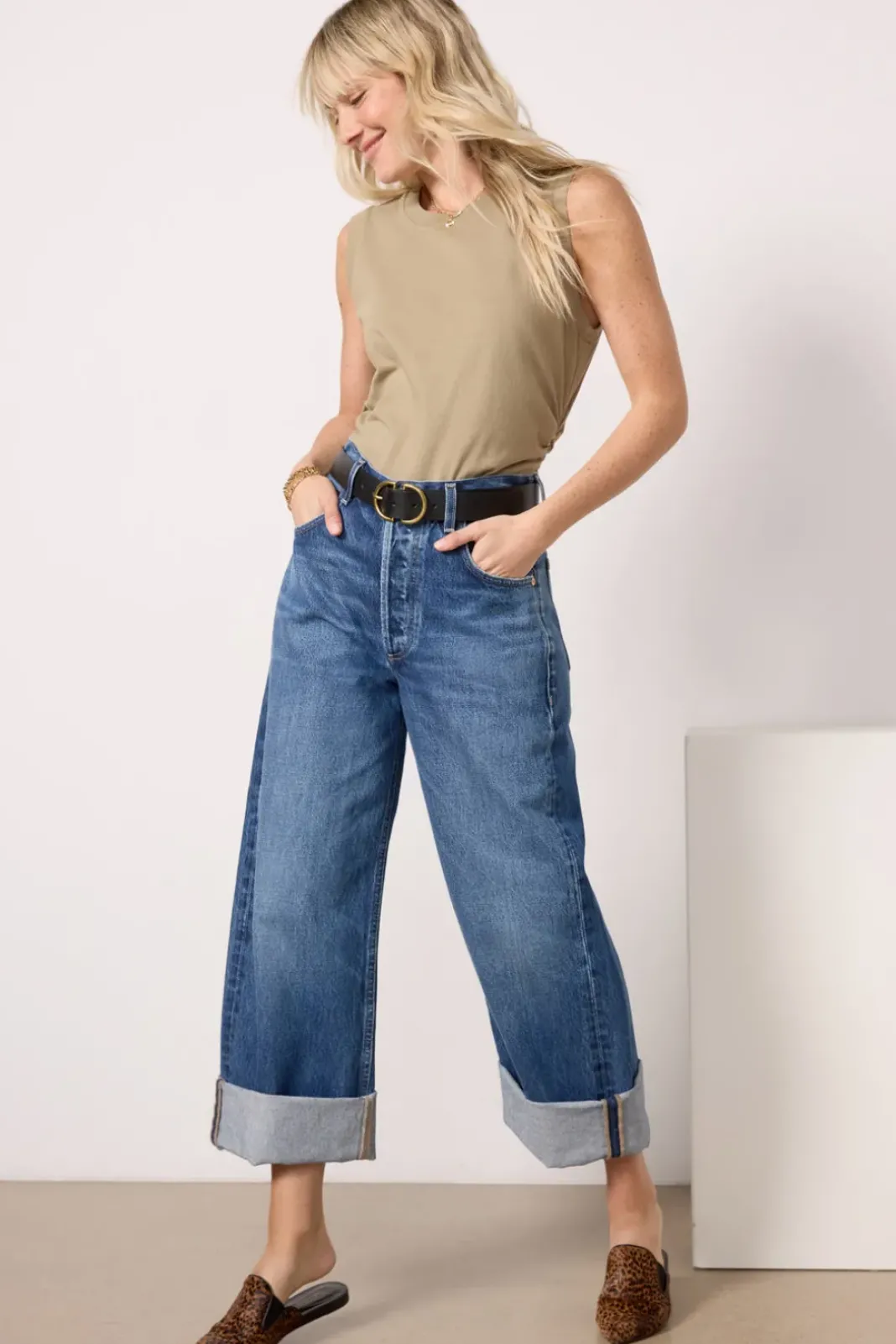 Tops & Tees<MICHAEL STARS Lola Ruched Tank Olive