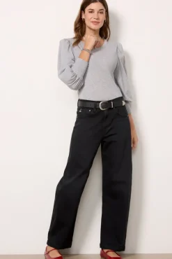 Tops & Tees<NATION LTD Loren Peasant Tee Heathergrey