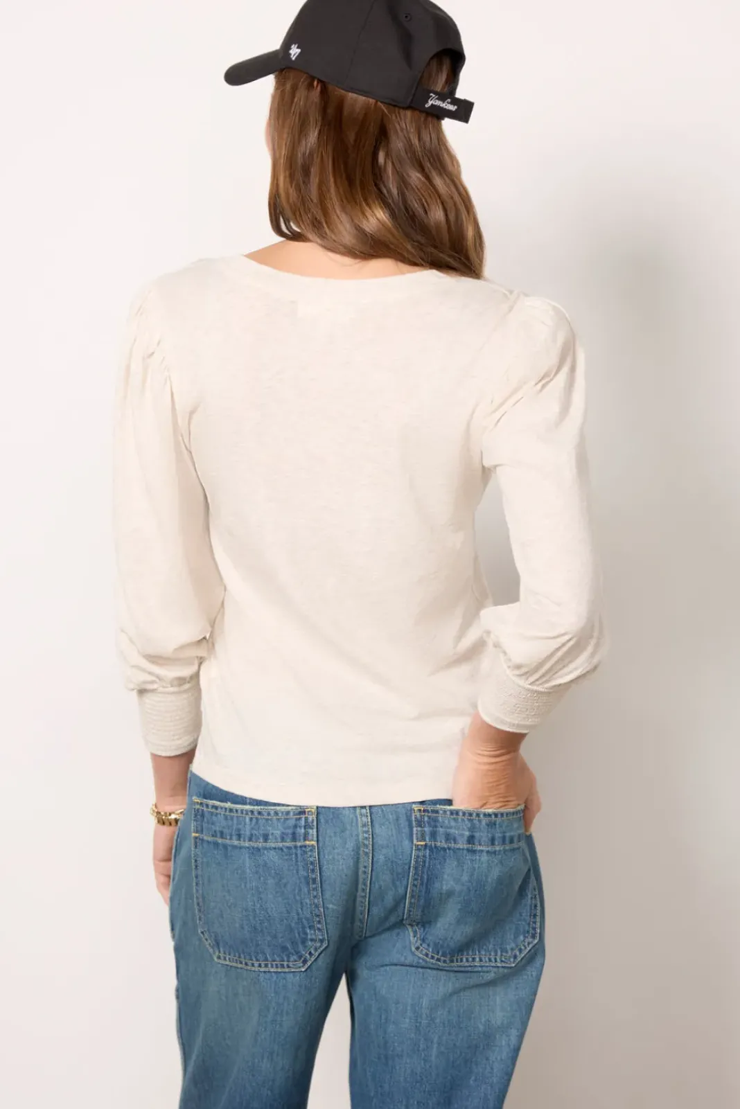 Tops & Tees<NATION LTD Loren Peasant Tee Heatheroat