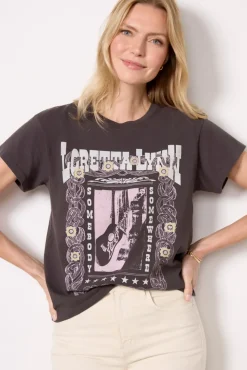 Tops & Tees<DAYDREAMER Loretta Lynn Tee Reactiveblack