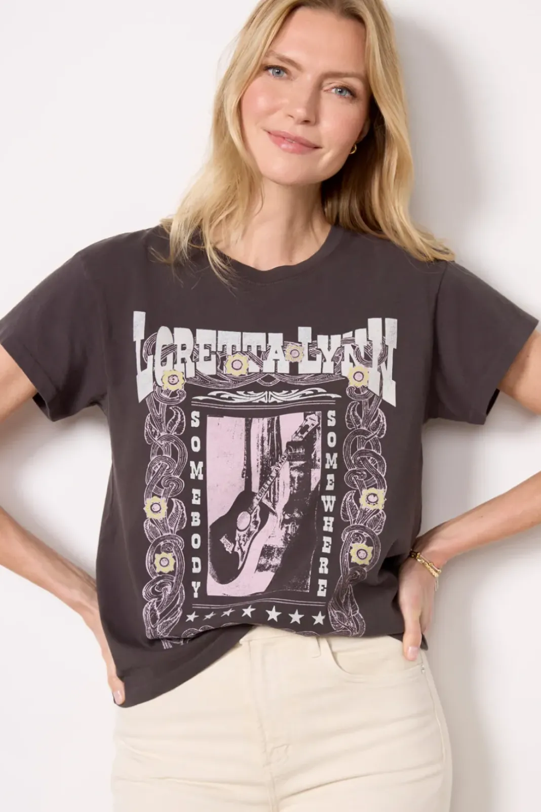 Tops & Tees<DAYDREAMER Loretta Lynn Tee Reactiveblack