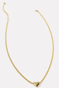 Jewelry<GORJANA Lou Heart Charm Necklace Gold