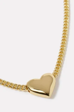 Jewelry<GORJANA Lou Heart Charm Necklace Gold