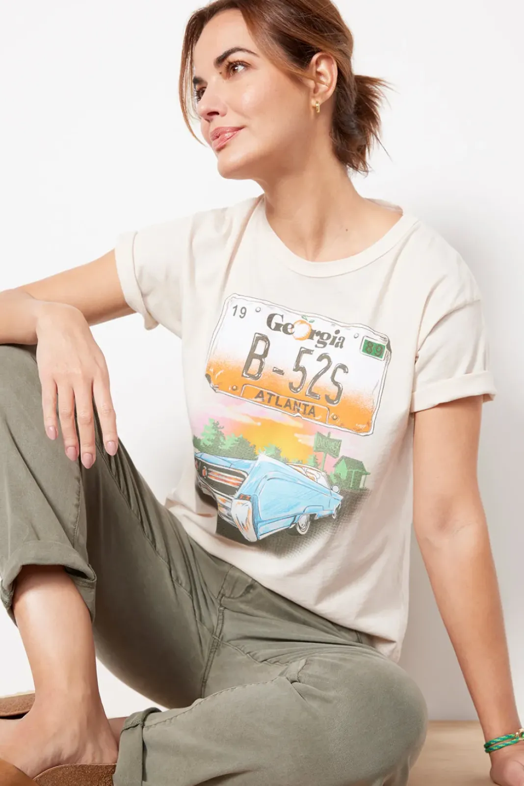 Tops & Tees<DAYDREAMER Love Shack Car Tee Dirtywhite