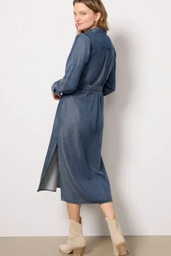 Dresses<CLOTH AND STONE L/S Belted Duster Horizonwash